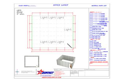 Used National Partitions Inplant Office - 16x20